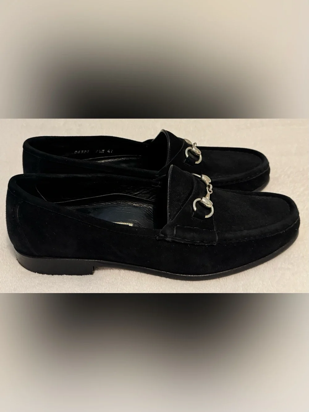 Bragano Italy Men’s Black Suede Horsebit Loafers Size 9.5